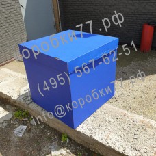 Синяя коробка со съемной крышкой 700х700х700 от 1 штуки
